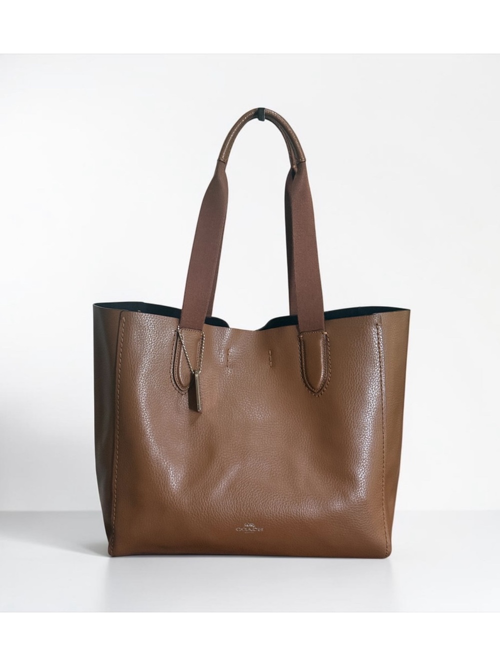 Coach Classic Cognac Brown Leather Tote Shoulder Bag! EUC!